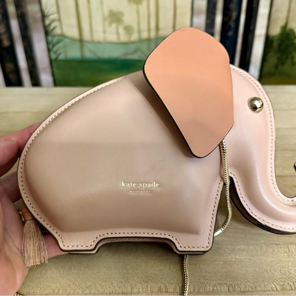Kate Spade Pink Leather Elephant Crossbody Bag Purse - Picture 5 of 12